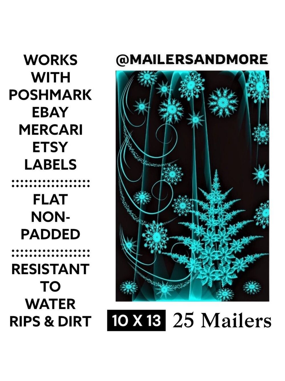 25 10X13 Emerald Tree Poly Mailer PRICE IS FIRM - Picture 2 of 8